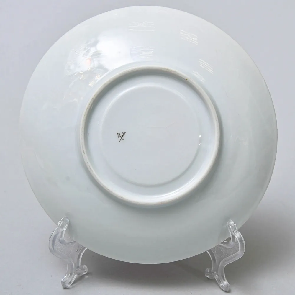 Антикварная Фарфороввая Чайная Пара «НА ПАМЯТЬ», Германия, конец XIX века.