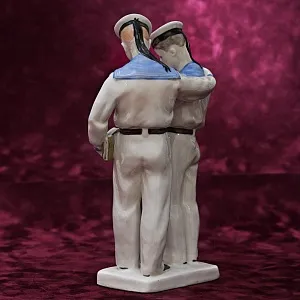 Знаковая Советская Фарфоровая Статуэтка «Нахимовцы» ЛФЗ СССР -1950-60 годы.