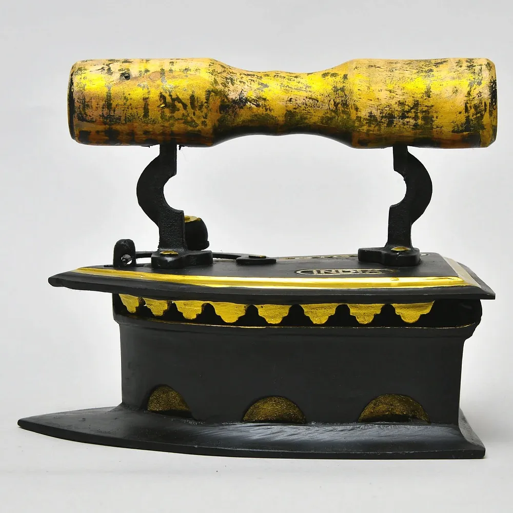 Большой Старинный Угольный Чугунный Утюг Индия первая половина ХХ века.