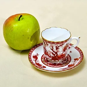 Коллекционная Кофейная Пара «Китайский сад», фарфор Crown Staffordshire, Англия.