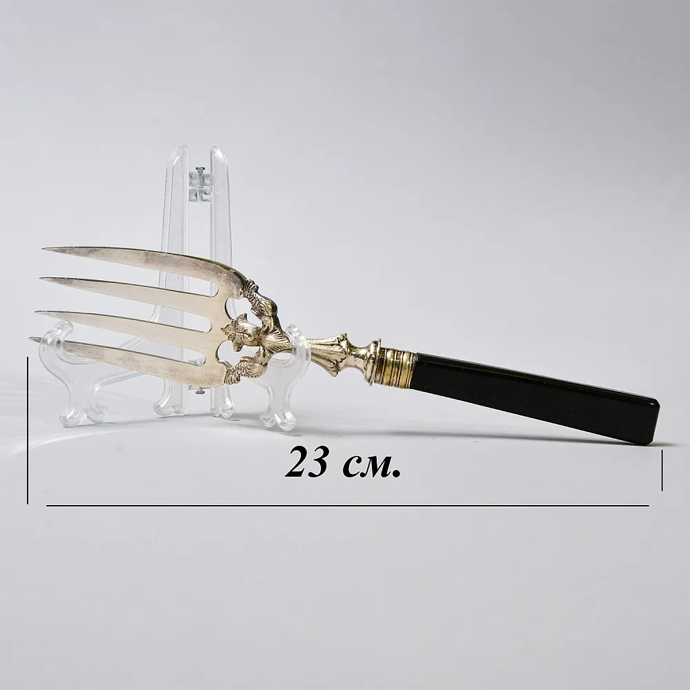 Винтажный Набор для Сервировки и подачи блюд Нож + Вилка, Silverplated Франция начало ХХ века.