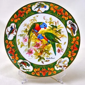 Редкость! Коллекционная Тарелка «Попугай» Фарфор, Hause Schirnding, Германия - 1994 год.