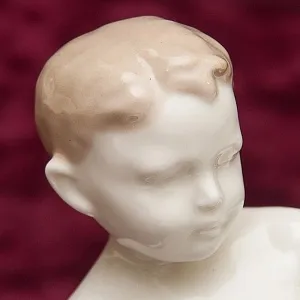 Фарфоровая Статуэтка «Мальчик с собакой» Артель КЕРАМИК - CCCР 50 -е годы ХХ века.