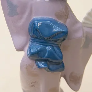 Коллекционная Фарфоровая статуэтка «Гейша с веерами» Н - 29 см. Lladro, Испания - 1978 год.