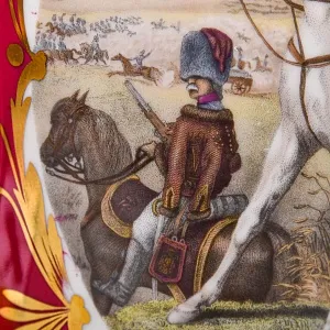 Коллекционная Фарфоровая Ваза «Битвы Наполеона», Couleuvre Франция, середина ХХ века.