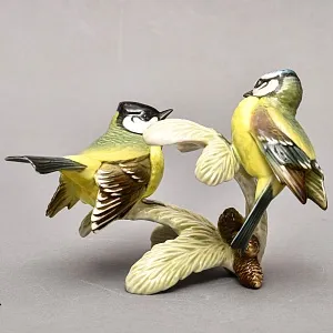 Фарфоровая Статуэтка «Пара Птиц - Синички», Hutschenreuther Германия - 1969 год.