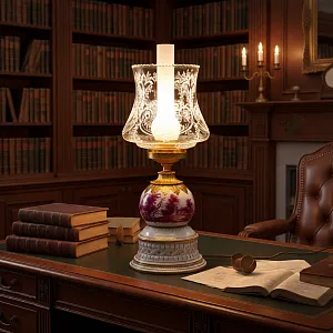 Электрическая Настольная Фарфоровая Лампа - Светильник, Giulia Mangani Италия, середина ХХ века. 