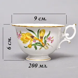 Фарфоровый Чайный Сервиз на 6-ть персон «Мейсенский букет», MEISSEN Германия, 1924 - 1934 годы.