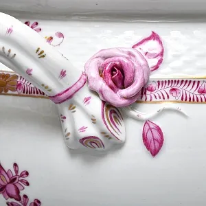 Фарфоровая Супница - Тюрина на подставке «APPONYI PURPUR», HEREND Венгрия - 1942 год.  