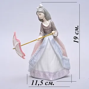 Коллекционная Фарфоровая статуэтка «Девочка с кружевным зонтиком. Джулия», Lladro Испания.