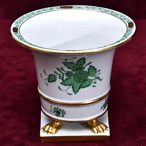 Классическая Фарфоровая Ваза APPONYI GREEN, HEREND Венгрия, вторая половина ХХ века.