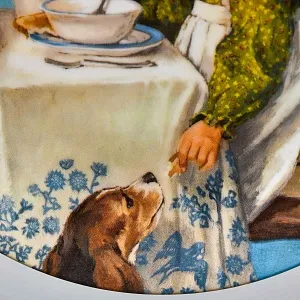 Коллекционная Фарфоровая Тарелка «День девочки Бекки. Завтрак», RECO США - 1986 год. 