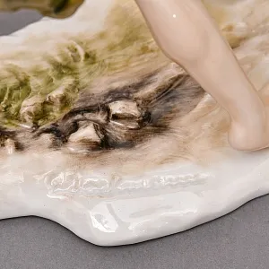 Редкость! Фарфоровая статуэтка «Мальчик и осел», KAISER Германия, 1970 - 1979 годы.