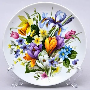Коллекционная Фарфоровая Тарелка «Весенний букет», KAISER Германия, 1970 - 1990 года.