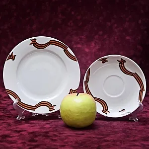 Коллекционный Чайный сервиз «Эгоист» - «65 лет Победы», Фарфор ИФЗ, Россия. 