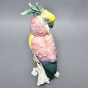 Большая Птица - Фарфоровая Статуэтка «Розово - Жёлтый Какаду» Н -36 см., Karl Ens Германия.