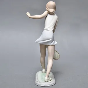 Парные Фарфоровые статуэтки «Теннисистка и Теннисист», Lladro Испания, 1982 - 1987 годы. 