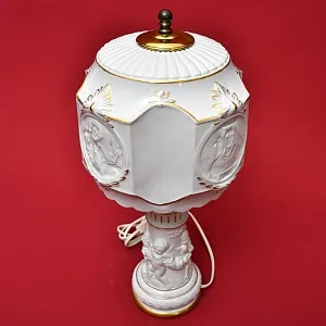 Фарфоровая Электрическая Лампа «ПОРТРЕТЫ», Литофания, Sitzendorf Германия.