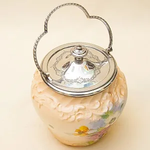 «Лето» - Бисквитница - Сахарница - Баночка с крышкой, Фарфор Англия 30-е годы ХХ века.