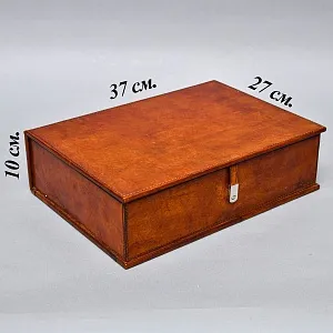 Редкость! Эксклюзивный Кабинетный Настольный Набор Четыре Предмета «БЮРО», Кожа Flamant, Бельгия.