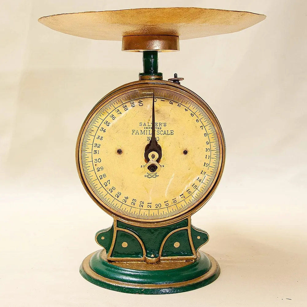Старинные Кухонные Механические Весы Повышенной точности, SALTER'S Англия конец ХIХ века.