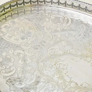 Большой Металлический Поднос, Silverplate, SHEFFIELD Англия.