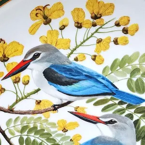 Коллекционная Тарелка - Блюдо «Лесной зимородок» Фарфор, Franklin Porcelain США - 80-е гг.