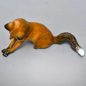 Коллекционная Фарфоровая статуэтка «Лиса на охоте», Rosenthal Германия, 1974 - 1982 годы. 