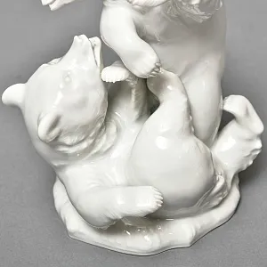 Редкая! Коллекционная Фарфоровая статуэтка «Два медведя», MEISSEN Германия - 1975 год.