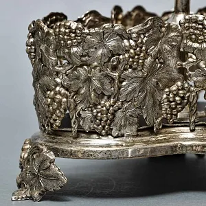 Старинная Винная передача - Подставка для Винных бутылок, Металл Silverpalted, Англия.