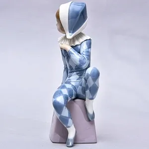 Коллекционная Фарфоровая статуэтка «Маленький Арлекин B», Lladro Испания, 1980 - 1985 годы.
