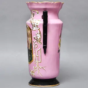 Редкость! Антикварные Парные Фарфоровые Вазы «Мгновения детства», Франция, конец XIX века. 