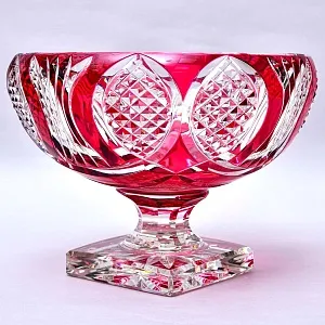 Редкость!!! Большая Фруктовница - Хрустальная Ваза на ноге, VAL SAINT LAMBERT, Бельгия -60 гг.