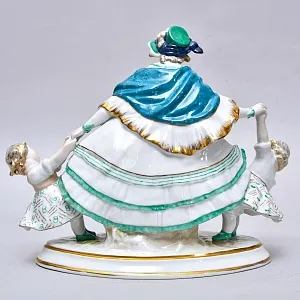 Редкость! Коллекционная Фарфоровая статуэтка «Мама и дети. На прогулке», Karl Ens Германия.