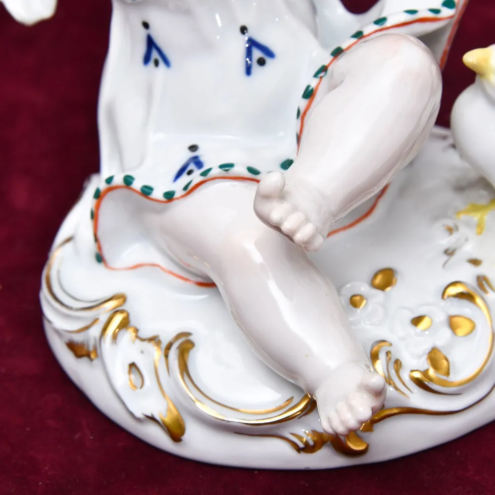 Редкость!!! Фарфоровая Статуэтка «Девочка и Цыплёнок», Карл Энс / Karl Ens Германия, 30-е гг.