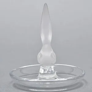 Хрустальная Подставка «ФАЗАН» для колец и украшений в стиле Арт Нуво, Laligue Франция.