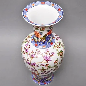 Большая Напольная Фарфоровая Ваза «Весеннее Цветение», Krautheim & Adelberg GmbH Германия, 1945 - 1977 годы. 