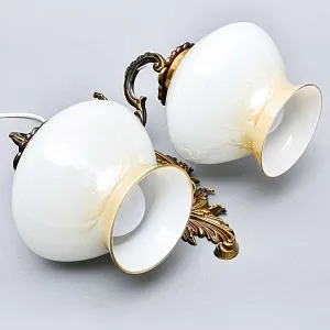 Винтажный Электрический Настенный Двух рожковый Светильник - Бра, бронза СССР 70 -е гг.