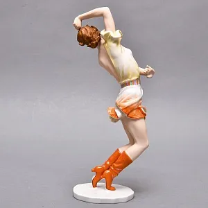 Коллекционная Фарфоровая статуэтка «Танцовщица Урсула Дайнерт», ROSENTHAL Германия, 40-е годы ХХ века. 