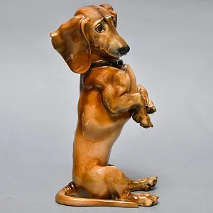 Антикварная Фарфоровая статуэтка «Собака. ТАКСА», ROSENTHAL Германия, 20-е годы ХХ века.