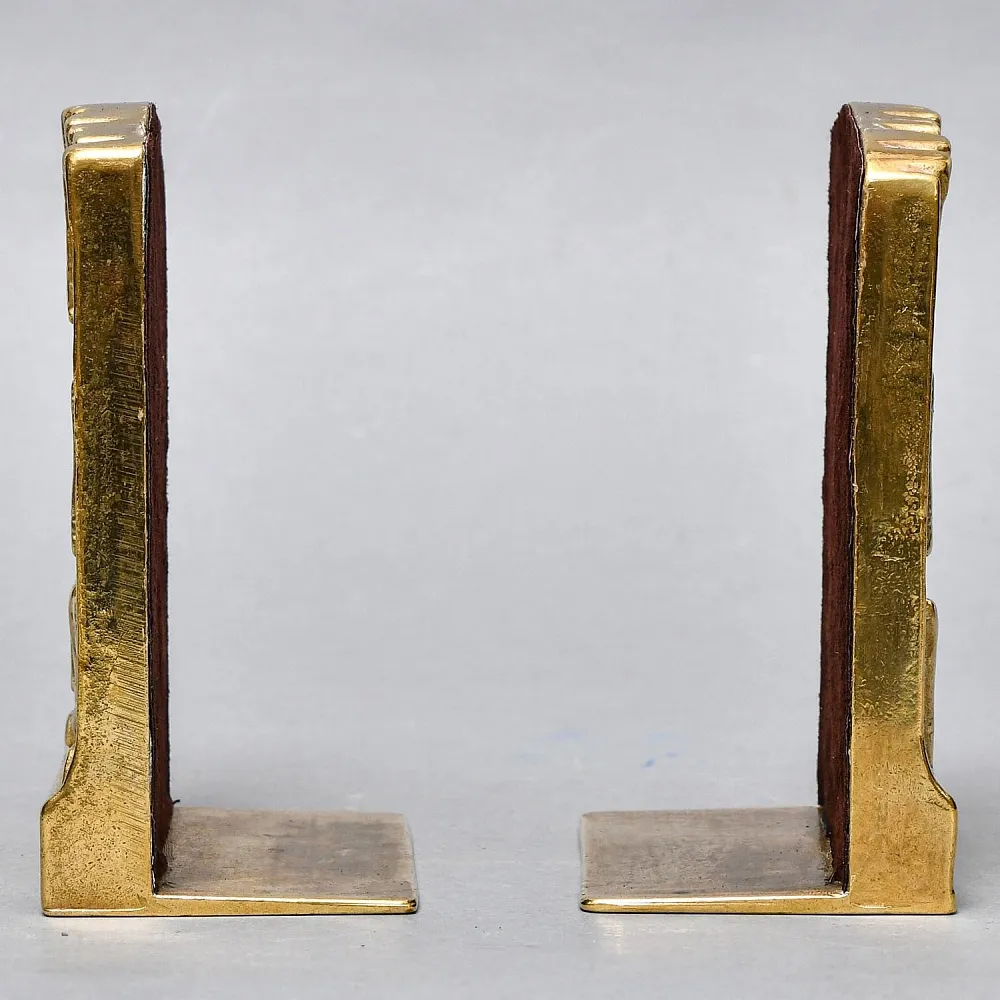 Букенды - Держатели - Ограничители - Подставка для книг «Книжная библитотека», Латунь, Германия.