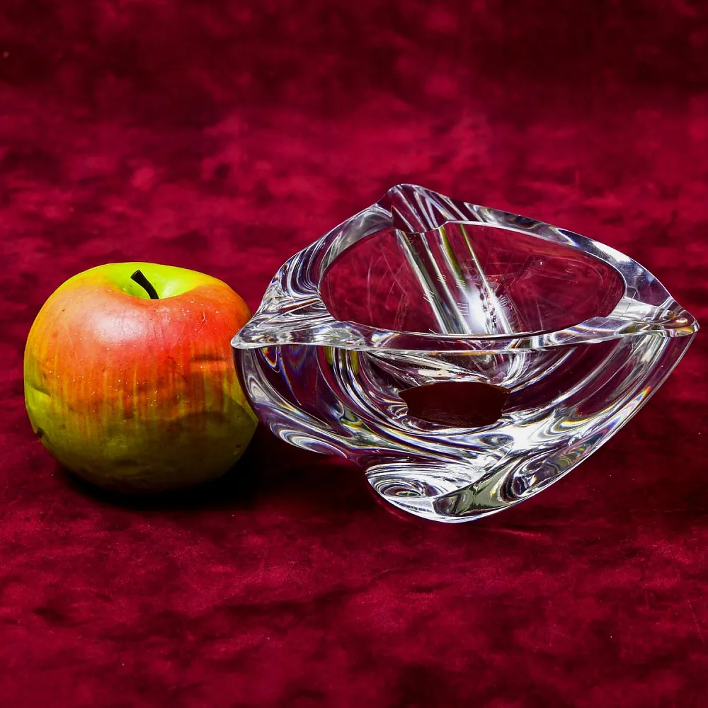 Редкость! Хрустальная Пепельница Оригинальной формы, VAL SAINT LAMBERT Бельгия - 50гг.