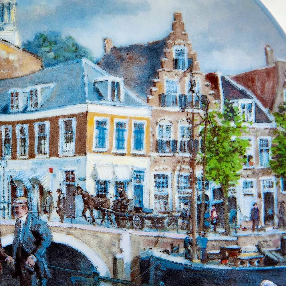 Коллекционная Тарелка «Хаарлем, город на Спарне» Фарфор, Royal MOSA, Голландия -1990 год.