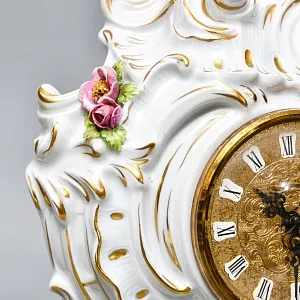 Каминные Кварцевые Часы «Певчие Птицы», фарфор Unterweissbach, Германия 80-е годы ХХ века.