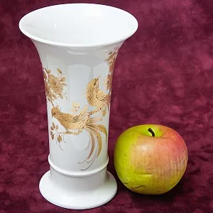 Коллекционная Фарфоровая Ваза «Райские птицы» KAISER Германия - 1970 год.