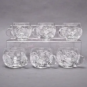 Винтажный Набор Хрустальных Чашек - Кружек Trischler Winterhalder Германия 70-е гг. 