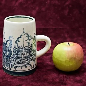 Большая Фаянсовая Агитационная Кружка «30 лет ВДНХ» ЗиК Конаково -1969 год.