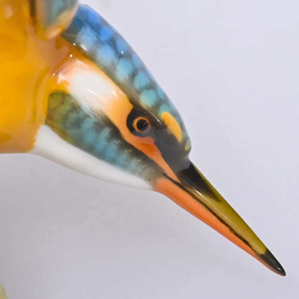 Фарфоровая Статуэтка «Птица - Зимородок», Hutschenreuther Германия, вторая половина ХХ века.