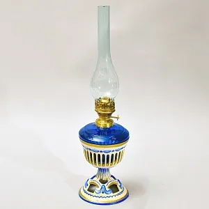 Старинная Лампа Керосиновая «ПРОВАНС» Металл / Стекло, первая половина ХХ века.