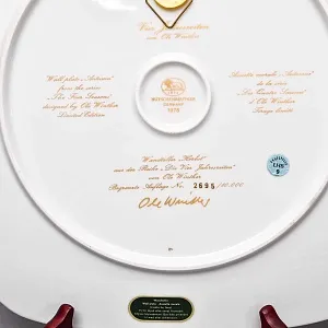 Коллекционная Тарелка - Настенное Блюдо «Времена года. Осень», Фарфор Hutschenreuther Германия - 1978 год. 